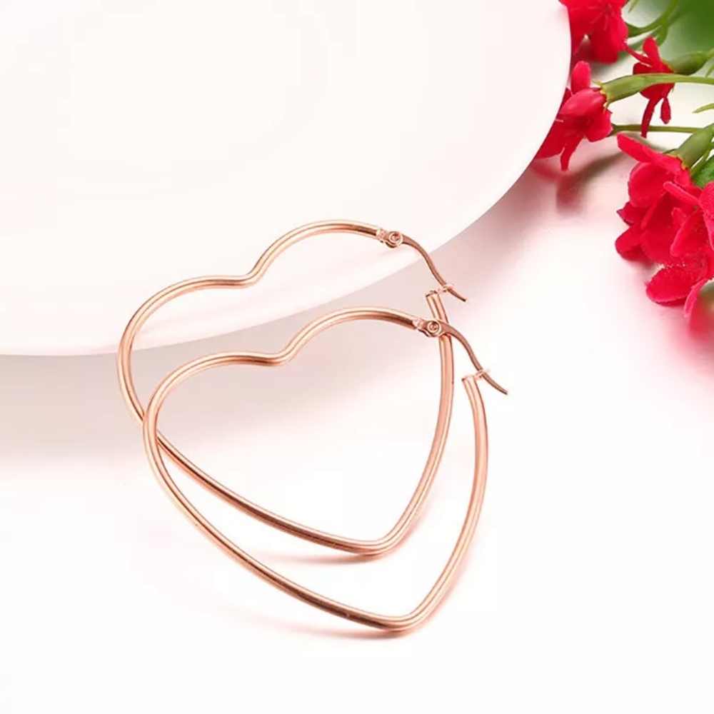 Rose gold earrings